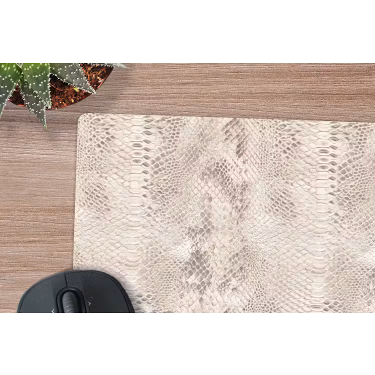 Slang - Patroon - Beige muismat rubber klein 262 -closeup