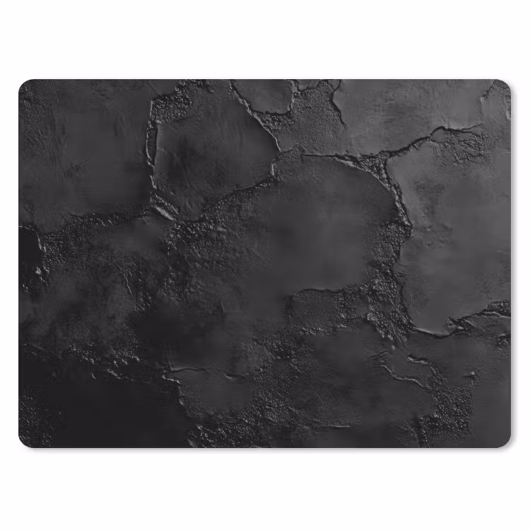 Zwart - Verf muismat rubber klein -3d