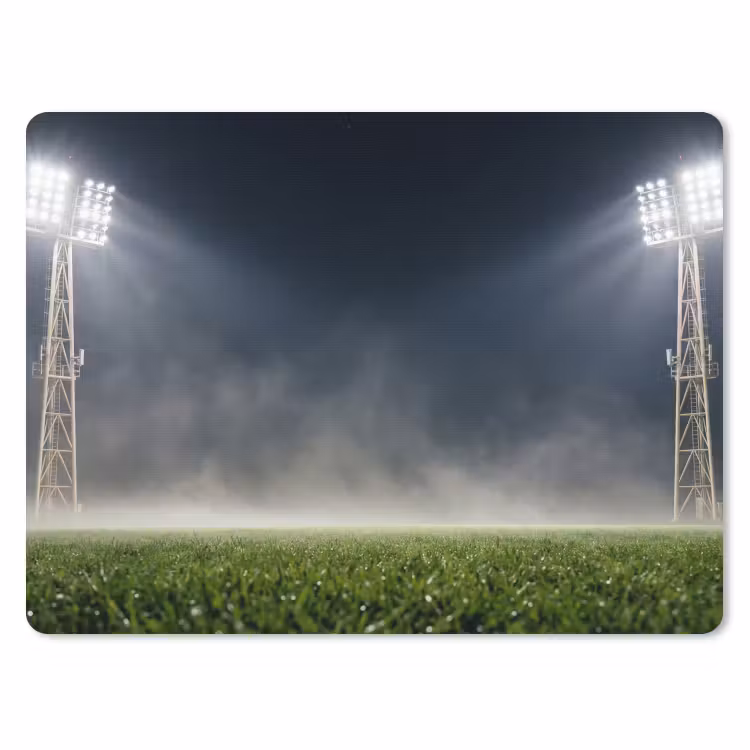 Stadion - Lichtmast - Sport - Nacht muismat rubber klein -3d