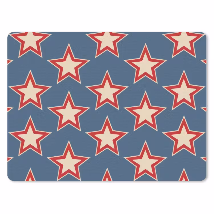 Ster - Klassiek - Blauw muismat rubber klein 262 -3d
