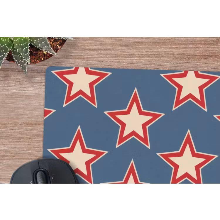 Ster - Klassiek - Blauw muismat rubber klein 262 -closeup