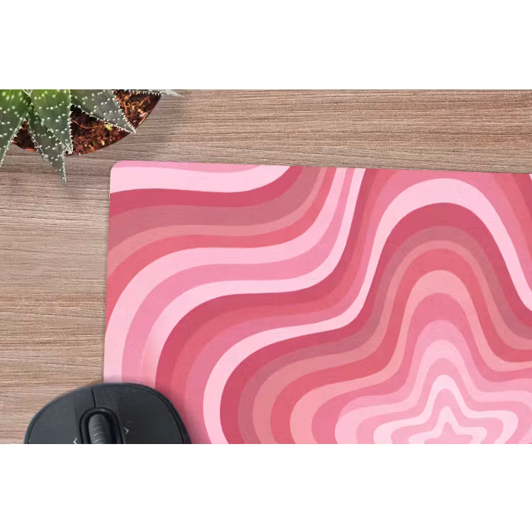 Ster - Golvend - Abstract - Roze muismat rubber klein -closeup