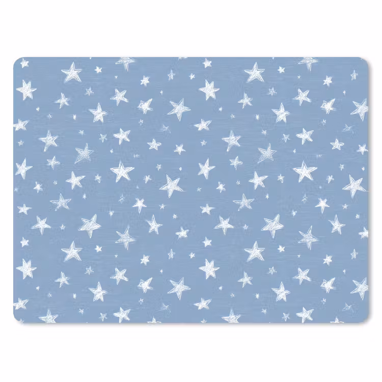Sterretjes - Patroon - Blauw muismat rubber klein 262 -3d