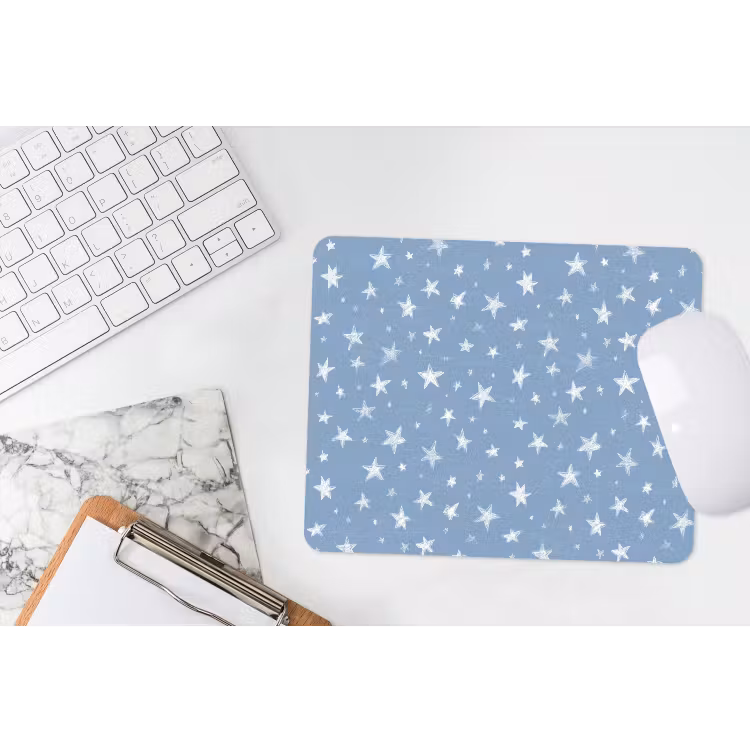 Sterretjes - Patroon - Blauw muismat rubber klein 262 -witbureau