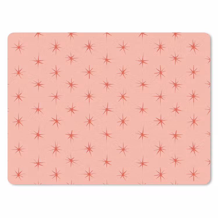 Sterretjes - Patroon - Oranje muismat rubber klein 262 -3d