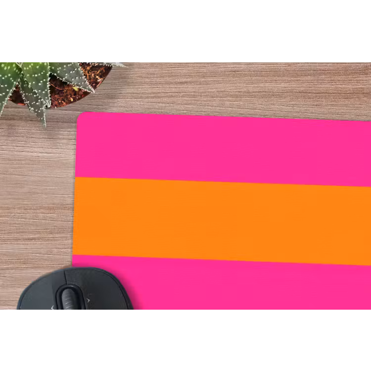 Strepen - Horizontaal - Roze muismat rubber klein 262 -closeup
