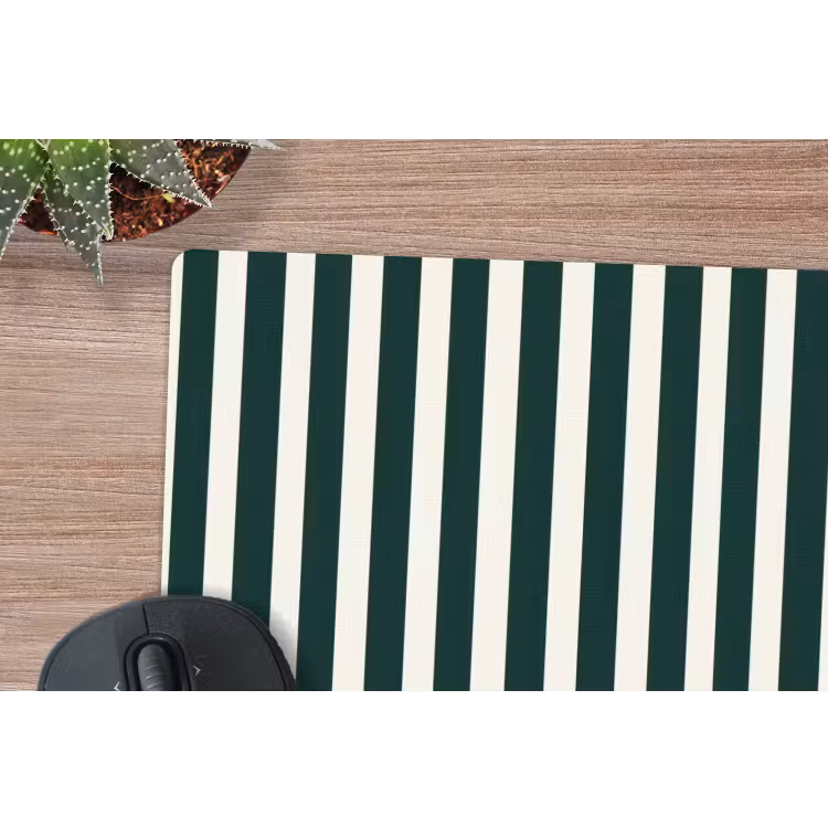 Strepen - Klassiek - Groen muismat rubber klein 262 -closeup