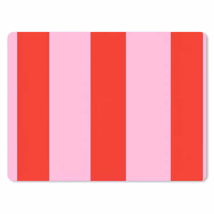 Strepen - Klassiek - Roze muismat rubber klein 262 -3d