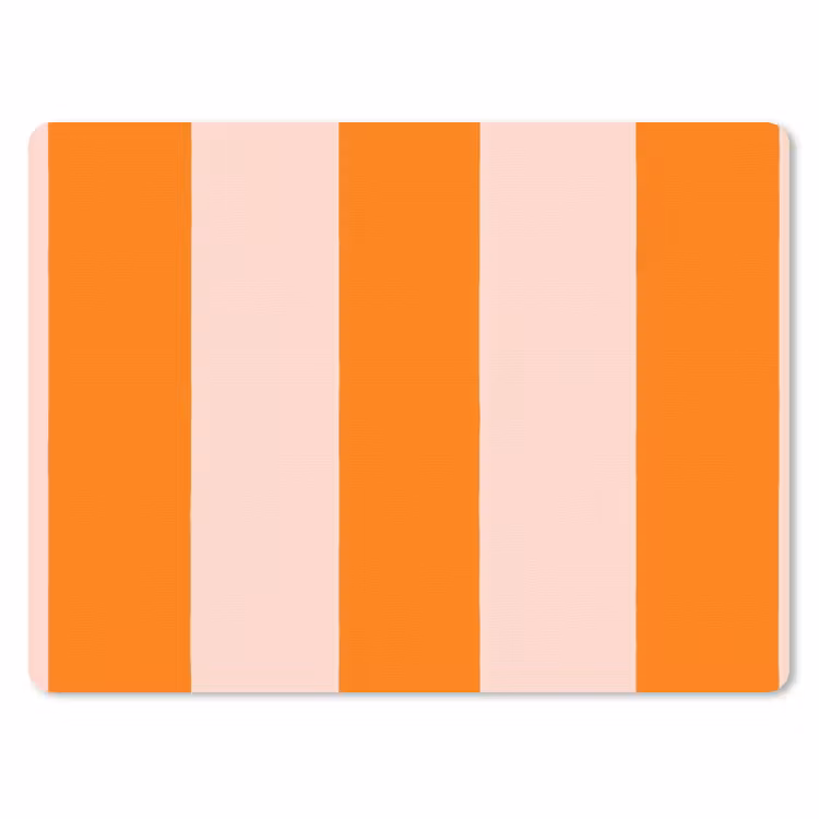 Strepen - Modern - Oranje muismat rubber klein 262 -3d