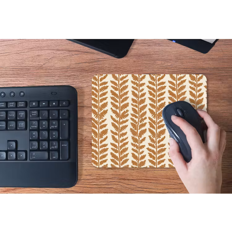 Textuur - Bladeren - Oker muismat rubber klein 262 -toetsenbord