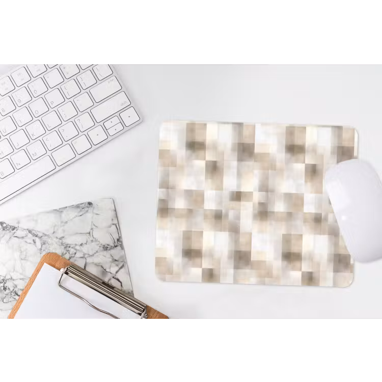 Textuur - Linnen - Beige muismat rubber klein 262 -witbureau