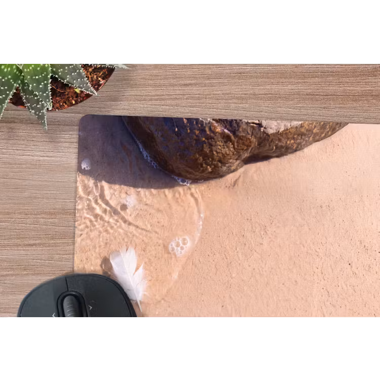 Dieren - Strand - Zee - Natuur - Rood muismat rubber klein -closeup