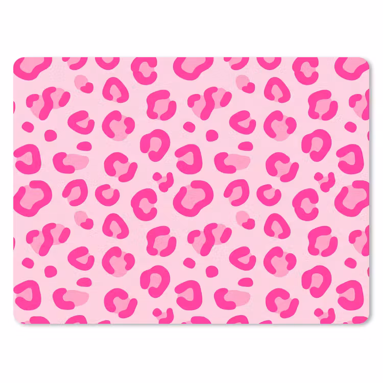 Dierenprint - Patroon - Abstract - Modern - Roze muismat rubber klein -3d