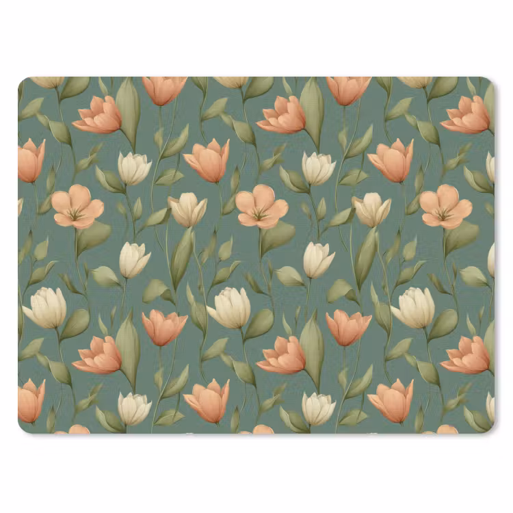 Tulpen - Botanisch - Groen muismat rubber klein 262 -3d