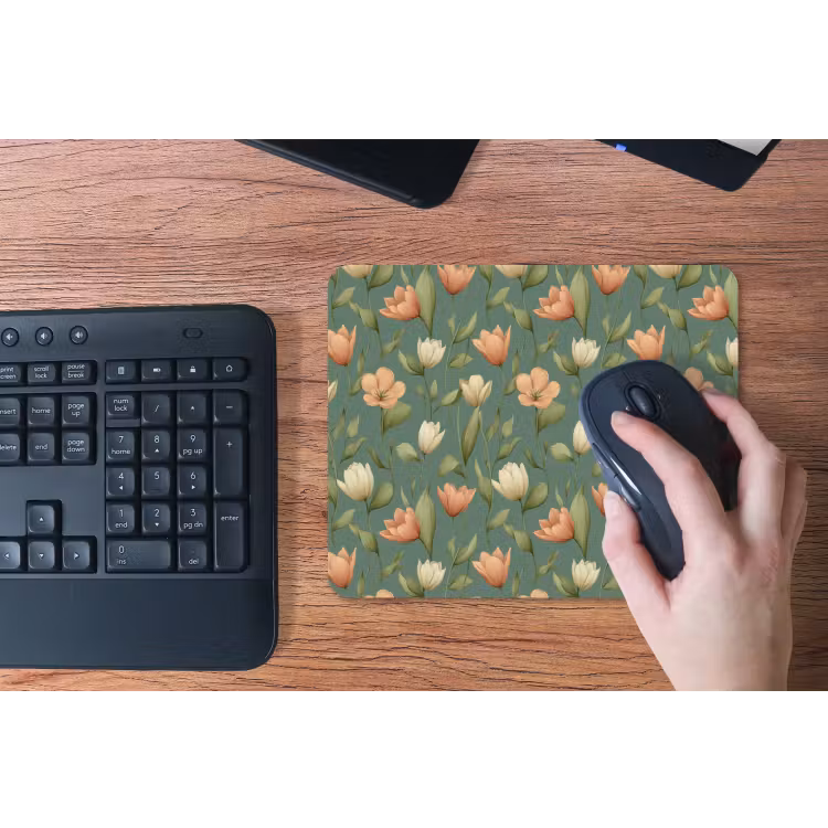 Tulpen - Botanisch - Groen muismat rubber klein 262 -toetsenbord