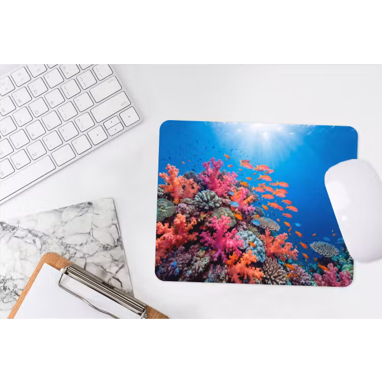 Onderwater - Koraalrif - Vissen - Oceaan - Natuur muismat rubber klein -witbureau