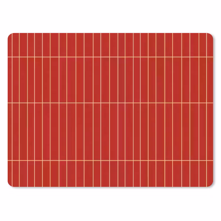 Verticaal - Wandtegel - Helderrood muismat rubber klein 262 -3d