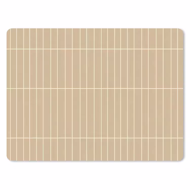 Verticaal - Wandtegel - Zand - Beige muismat rubber klein 262 -3d