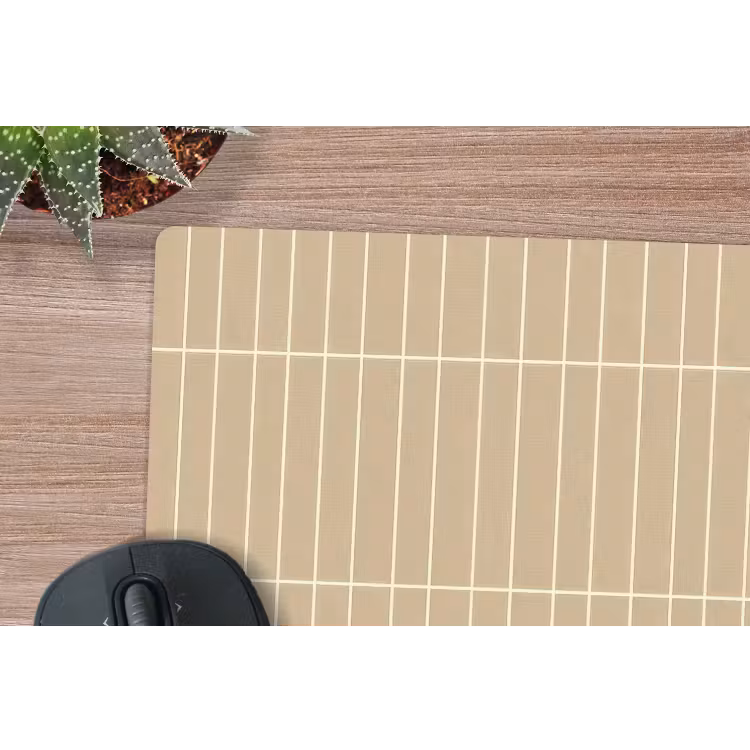 Verticaal - Wandtegel - Zand - Beige muismat rubber klein 262 -closeup