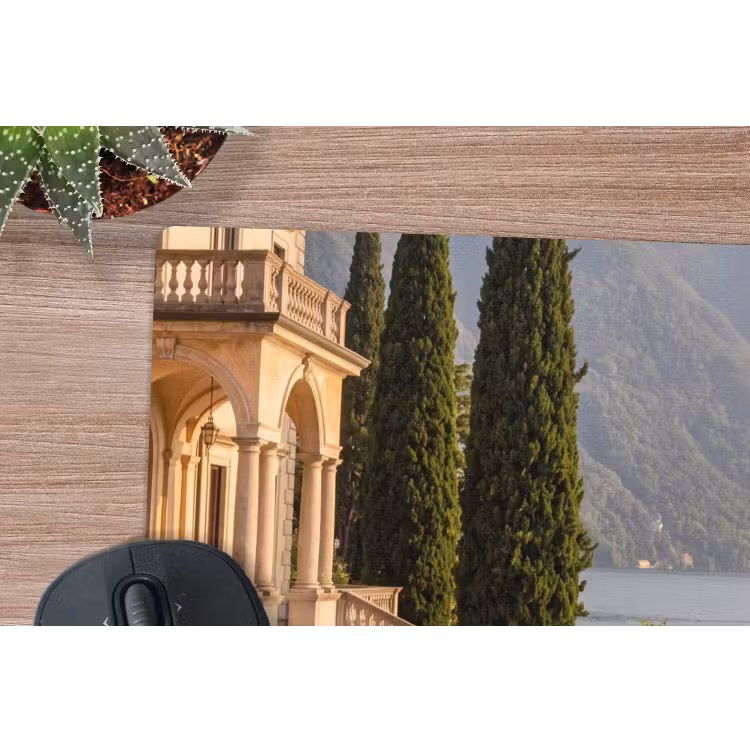 Mauspad - Villa – Wasser – Treppen - Villa - water -trappen muismat rubber klein