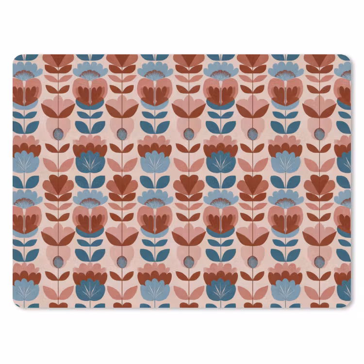 Vintage - Motief - Kleurrijk muismat rubber klein 262 -3d