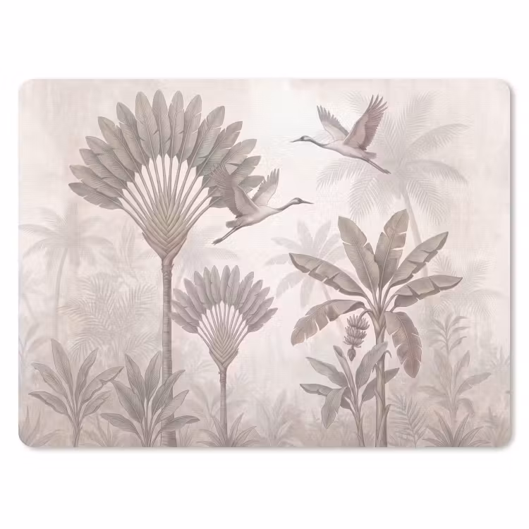 Vogel - Tropisch - Jungle - Natuur - Beige muismat rubber klein -3d