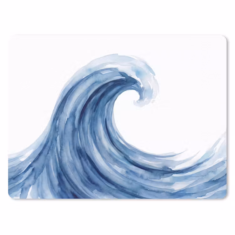 Water - Beweging - Natuur - Modern - Blauw muismat rubber klein -3d