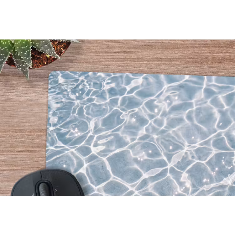 Water - Reflectie - Zonlicht muismat rubber klein -closeup
