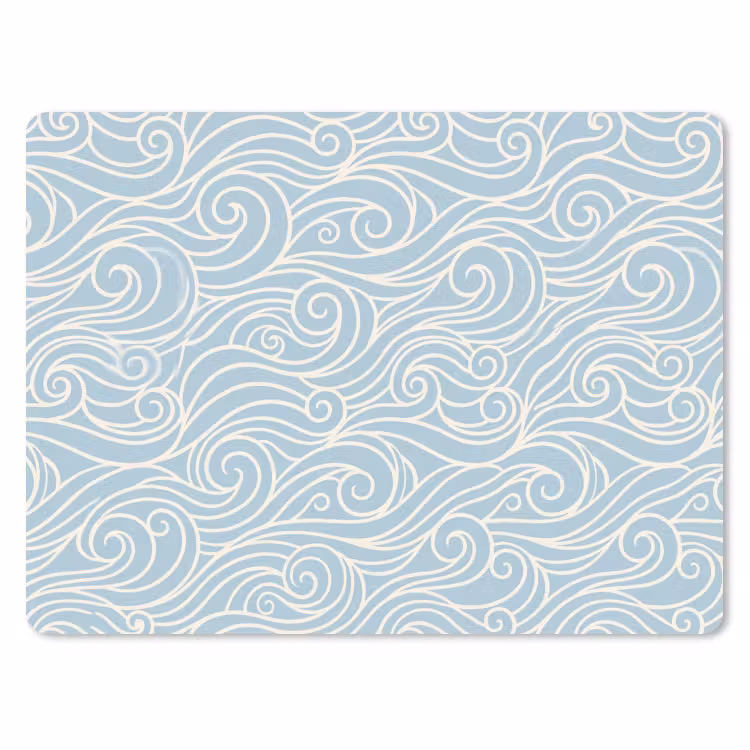 Golf - Abstract - Natuur - Modern - Blauw muismat rubber klein -3d