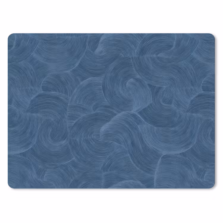 Golven - Textuur - Patroon - Blauw muismat rubber klein 262 -3d
