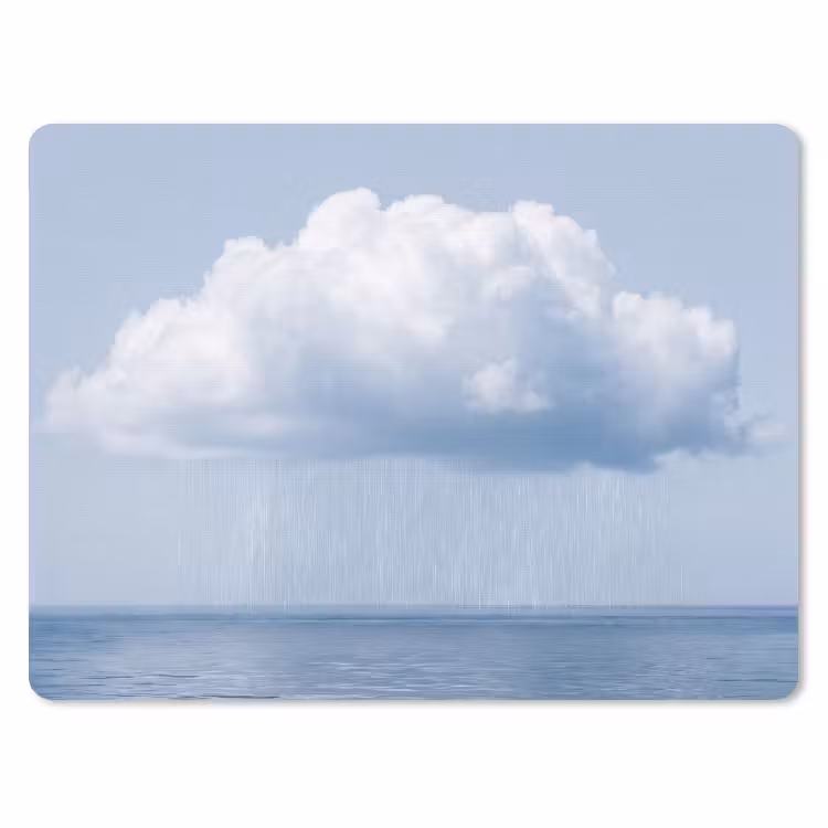 Mauspad - Wolke – Regen – Natur - Wolk - Regen - Natuur muismat rubber klein