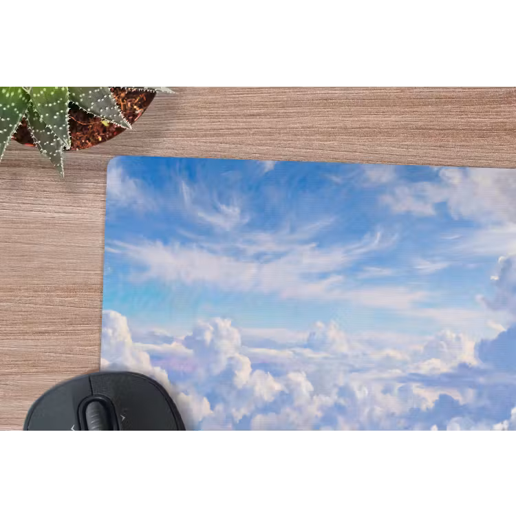 Wolken - Lucht - Natuur - Abstract - Blauw muismat rubber klein -closeup