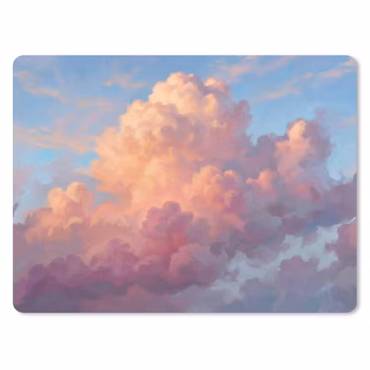 Wolken - Lucht - Natuur - Abstract - Kleurrijk muismat rubber klein -3d