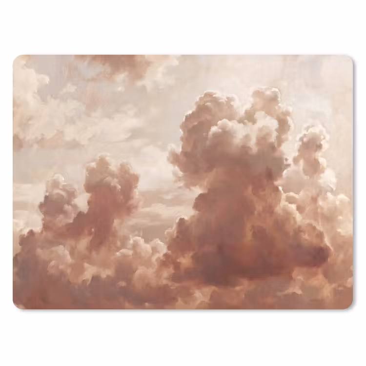 Wolken - Lucht - Natuur - Modern - Bruin muismat rubber klein -3d