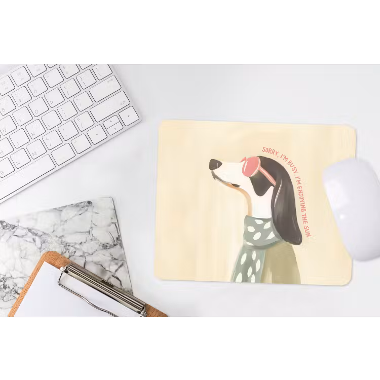 Quote - Hond - Zonnebril muismat rubber klein -witbureau