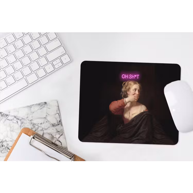 Quote - Neon - vrouw muismat rubber klein -witbureau