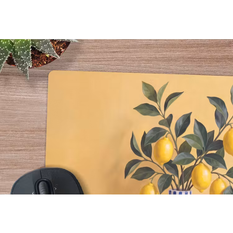 Mauspad - Zitrone – Stillleben – Modern - Citroen - Stilleven - Modern muismat rubber klein