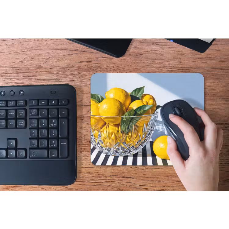 Mauspad - Zitronen – Obst – Gelb - Citroenen - Fruit - Geel muismat rubber klein