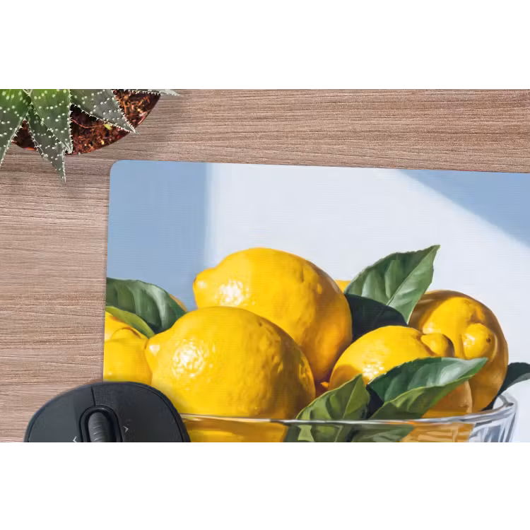 Mauspad - Zitronen – Obst – Gelb - Citroenen - Fruit - Geel muismat rubber klein
