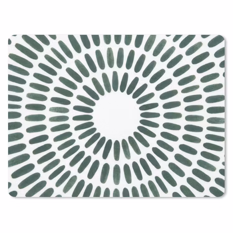 Abstract - Cirkel - Patroon - Modern - Groen muismat rubber klein -3d