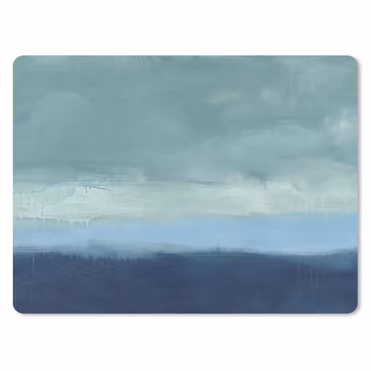 Abstract - Lagen - Rust - Modern - Blauw muismat rubber klein -3d