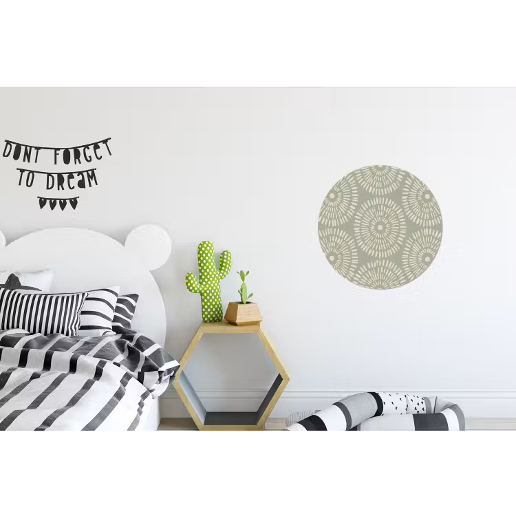 Patroon - Cirkels - Abstract - Modern - Groen Wandcirkel aluminium klein -kinderkamer