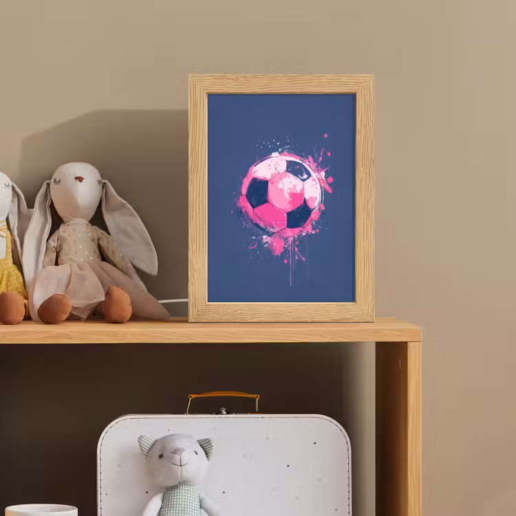 Abstract - Voetbal - Spatten - Roze Light Box met kabel klein -sfeer2_kind
