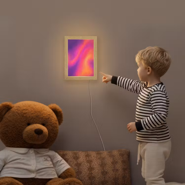 Abstract - Patroon - Kleurverloop Light Box met kabel (Kinderlampje) klein -sfeer4a_kind