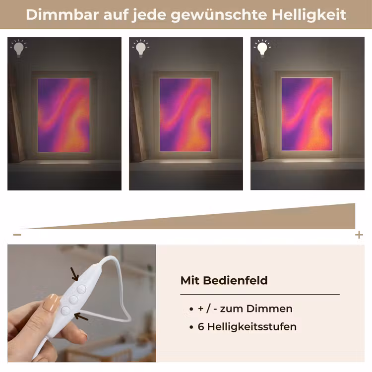 Abstract - Patroon - Kleurverloop Light Box met kabel (Kinderlampje) klein -USP_dimbaarDE