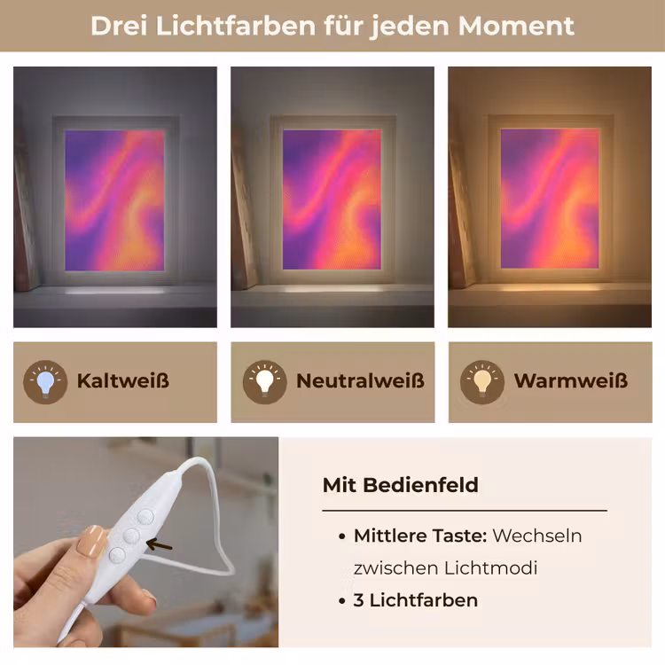 Abstract - Patroon - Kleurverloop Light Box met kabel (Kinderlampje) klein -USP_lichtkleurDE