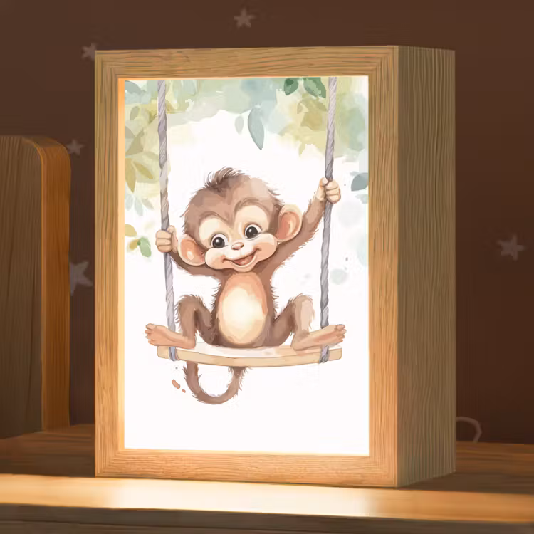 Aap - Dier - Kinderen - Jungle Light Box met kabel klein -zzz_3d_website
