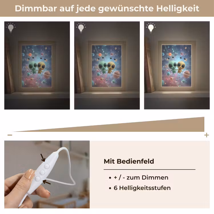 Aliens - Ruimte - Planeten Light Box met kabel klein -USP_dimbaarDE