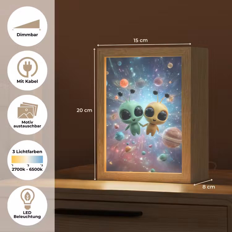 Aliens - Ruimte - Planeten Light Box met kabel (Kinderlampje) klein -USP_websiteoverzichtDE
