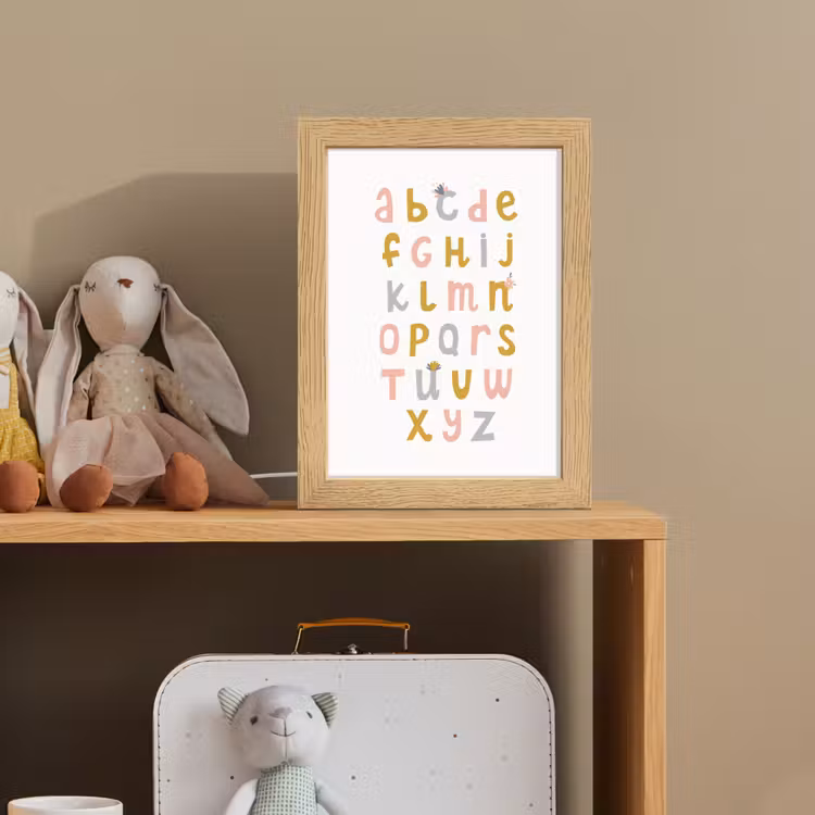 Alfabet - Roze - Letters leren voor kinderen Light Box met kabel klein -sfeer2_kind